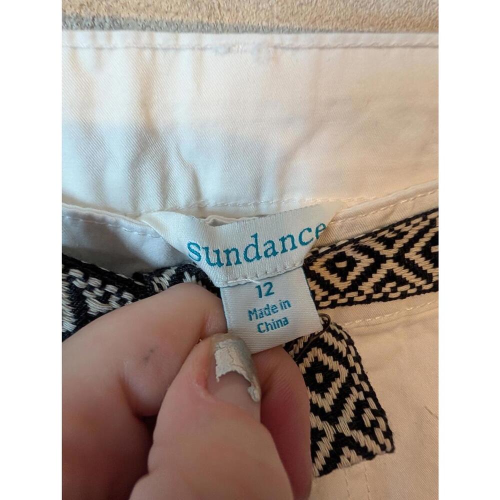 SUNDANCE white cotton julienne twill joggers sz 12 nwt - Picture 3 of 6